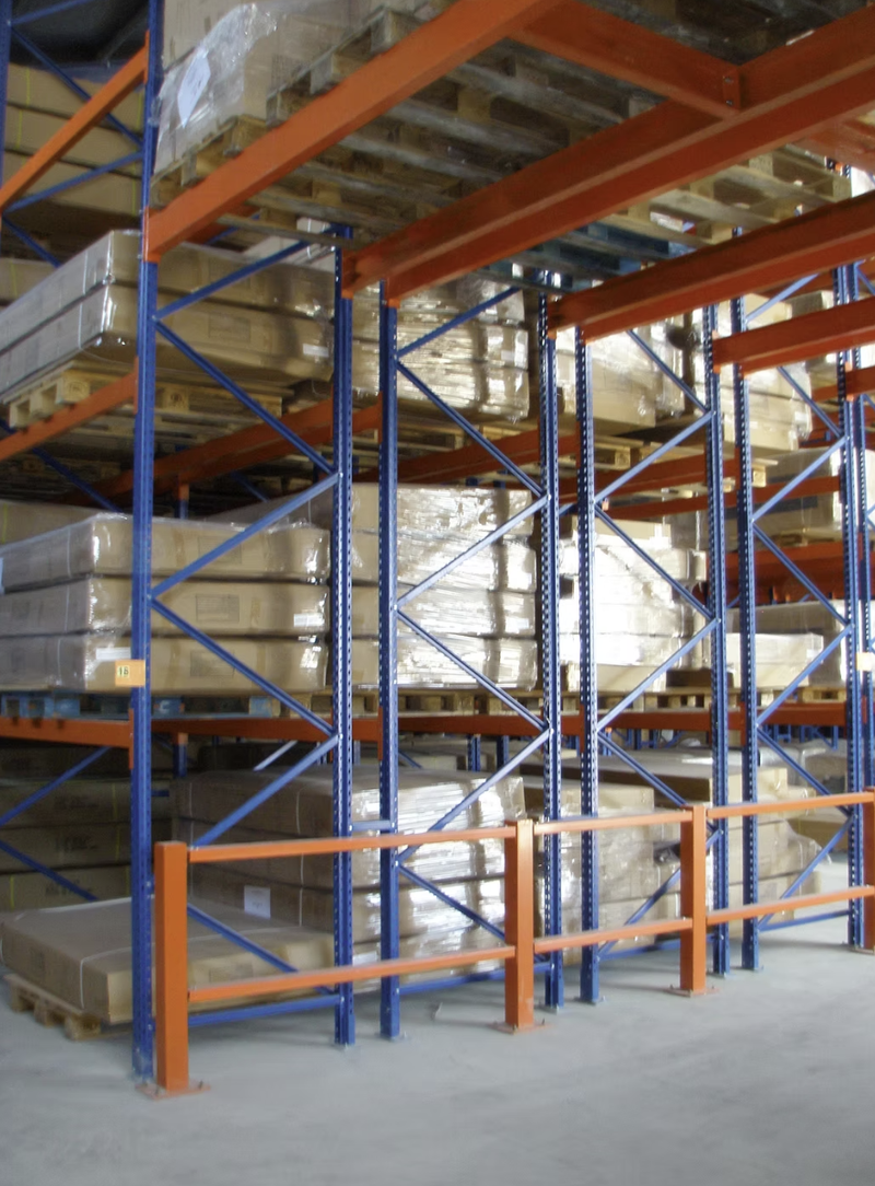 Double deep pallet racking