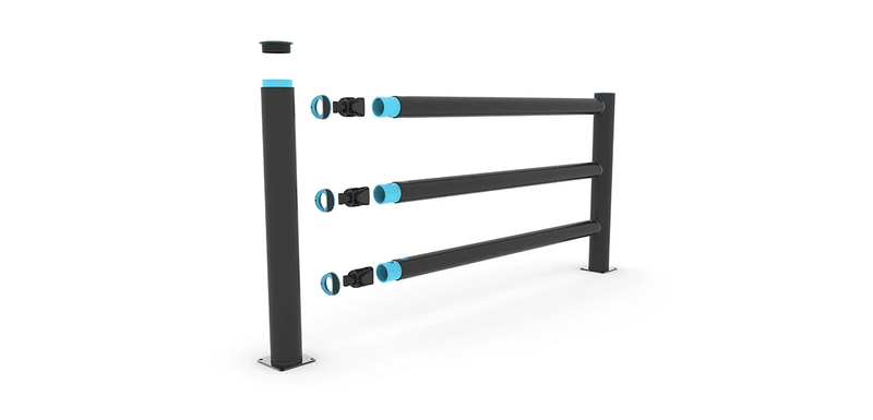 iFlex Pedestrian Barrier 3 Rail Cold Storage - view 6